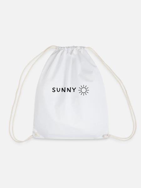 Sunny - Sonne - sonniges Sommer - Turnbeutel - Weiß