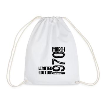 Cadeau Anniversaire Mars 1970. March 1970. mars - Sac de sport léger - blanc - Devant