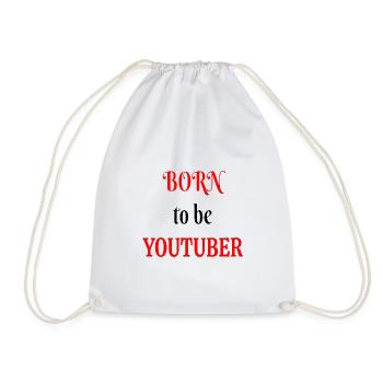 Geboren als Youtuber - Turnbeutel - Weiß - Vorne