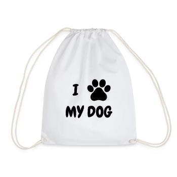 Dog Love - Turnbeutel - Weiß - Vorne