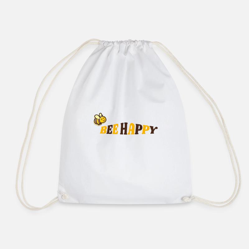 Bee Happy - Turnbeutel - Weiß
