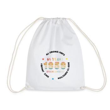 Awesome Since January 1959 Vintage 65 ans Birthday - Sac de sport léger - blanc - Devant
