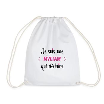 Je suis une myriam qui déchire - Sac de sport léger - blanc - Devant