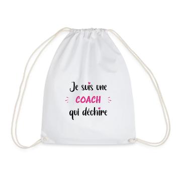 Je suis une coach qui déchire - Sac de sport léger - blanc - Devant