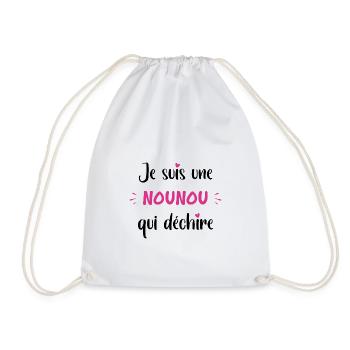 Je suis une nounou qui déchire - Sac de sport léger - blanc - Devant