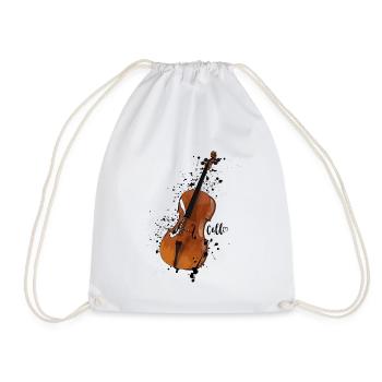 cello - Drawstring Bag - white - Front