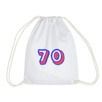70. 70 ANS. 70e ANNIVERSAIRE. ANNIVERSAIRE 70 ANS. - Sac de sport léger - blanc - Devant