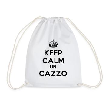 keep calm un cazzo - Drawstring Bag - white - Front