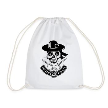 tete de mort breizh pirate 29 finistere - Sac de sport léger - blanc - Devant