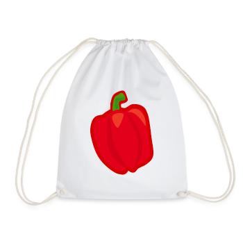 paprika chilli chili pepper citrus veggie gemuese - Turnbeutel - Weiß - Vorne