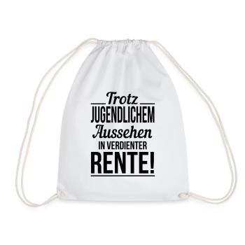 In verdienter Rente - Turnbeutel - Weiß - Vorne