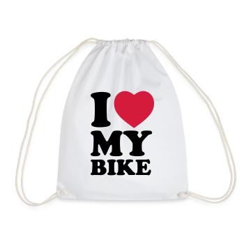 I love my bike - Turnbeutel - Weiß - Vorne