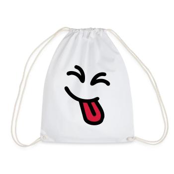 Cheeky Face - Drawstring Bag - white - Front