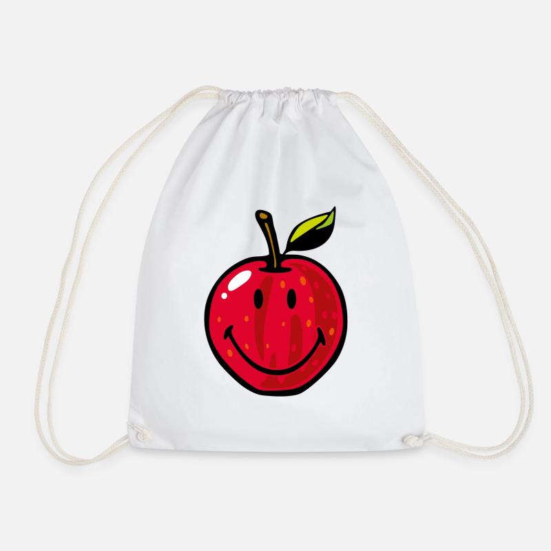 Smiley Red Apple - Turnbeutel - Weiß