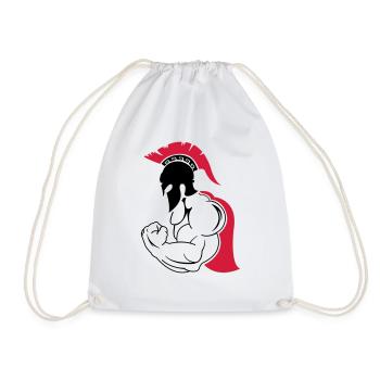 strong spartan 02 - Drawstring Bag - white - Front