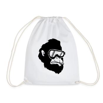 ski_gorilla_001 - Turnbeutel - Weiß - Vorne