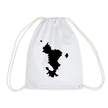 Mayotte black - Drawstring Bag - white - Front