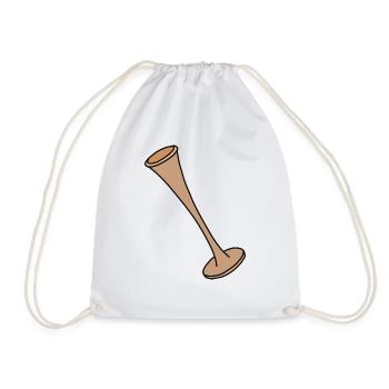 Heart sound tube - Drawstring Bag - white - Front
