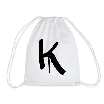buchstabe K - Turnbeutel - Weiß - Vorne