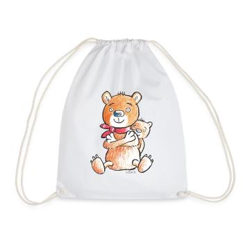 Le grand et le petit ours - Sac de sport léger - blanc - Devant