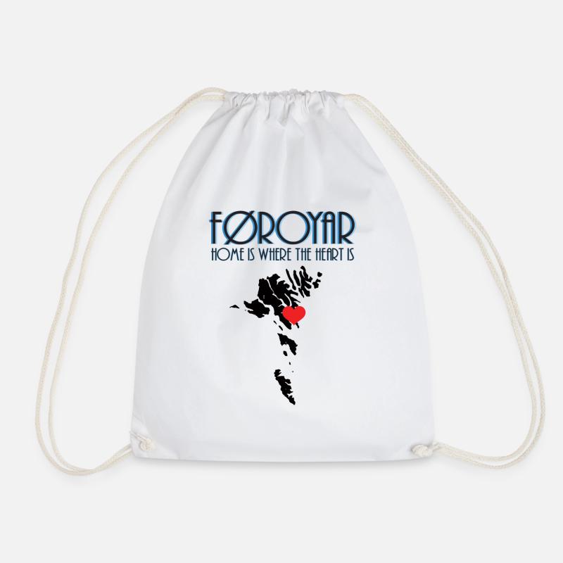 Føroyar - Drawstring Bag - white