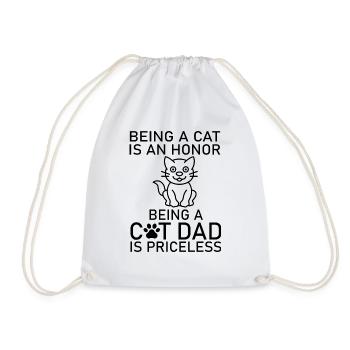 Cat Katze - Drawstring Bag - white - Front