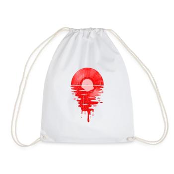 Música fresca vintage vintage retro rojo - Sac de sport léger - blanc - Devant