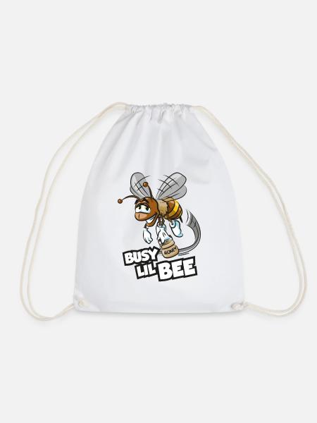 Busy little Bee - Fleißiges Bienchen mit Honig - Turnbeutel - Weiß
