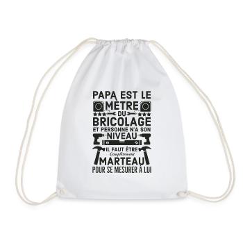 Papa le maître du bricolage 2 - Sac de sport léger - blanc - Devant