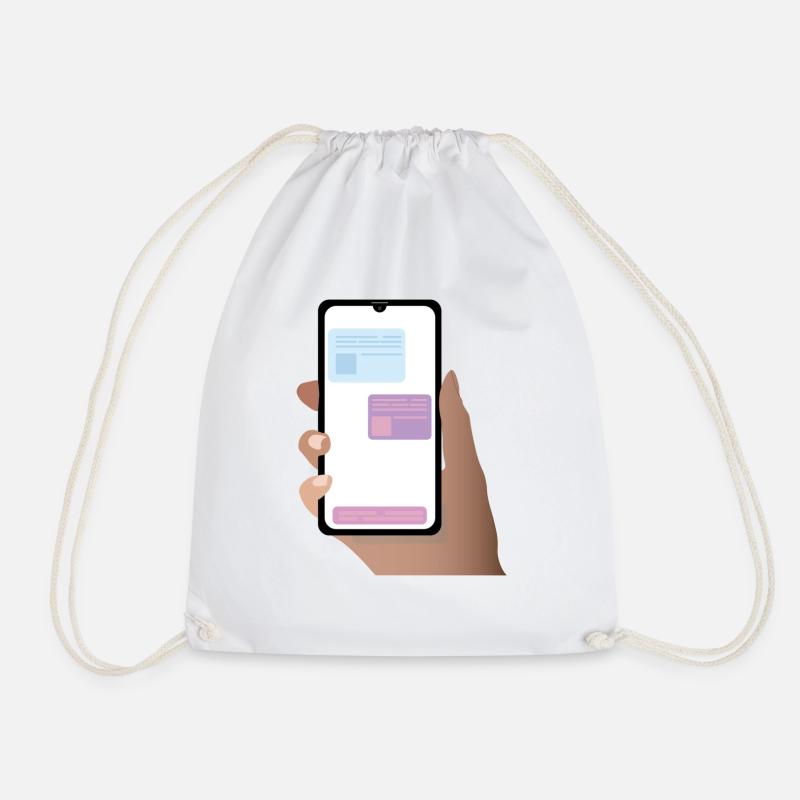 Smart Phone - Turnbeutel - Weiß