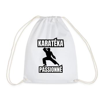 karatéka passionné - Sac de sport léger - blanc - Devant