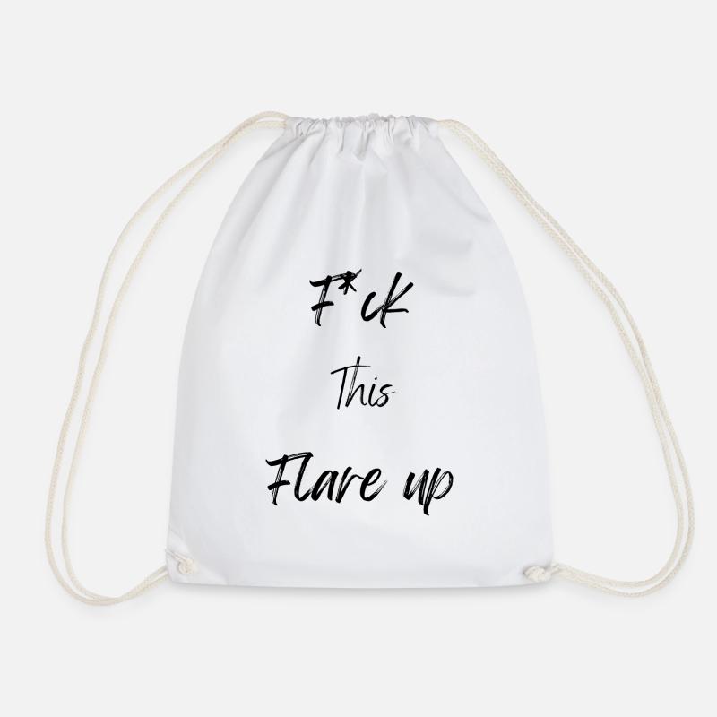 F*ck This Flare up - Drawstring Bag - white