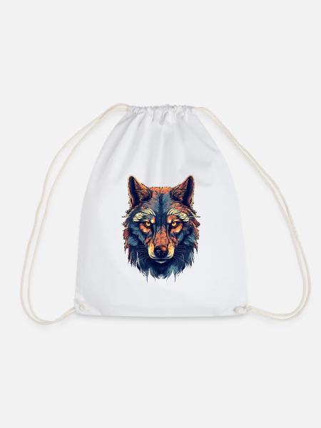 Geheimnisvoller Wolf - Turnbeutel - Weiß