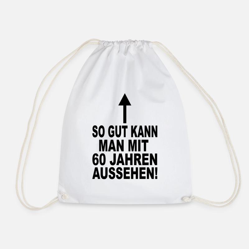 60. Geburtstag Geschenkidee 60 Jahre - Turnbeutel - Weiß