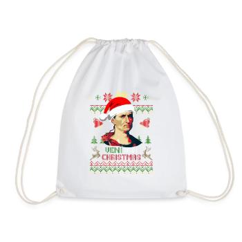 Veni Vidi Christmas Julius Caesar - Drawstring Bag - white - Front