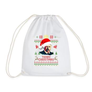 Teddy Christmas Theodore Roosevelt - Drawstring Bag - white - Front