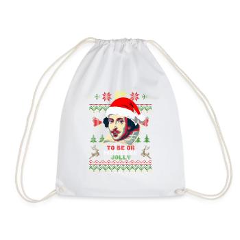 To Be Or Not To Be Jolly William Shakespeare - Drawstring Bag - white - Front