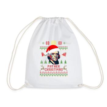 Thomas Jefferson Father Christmas - Drawstring Bag - white - Front
