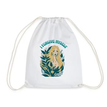 self-acceptance - Drawstring Bag - white - Front