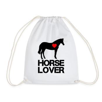 Horse Lover - Drawstring Bag - white - Front