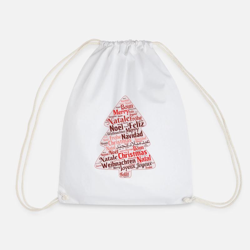 Fir tree - Drawstring Bag - white