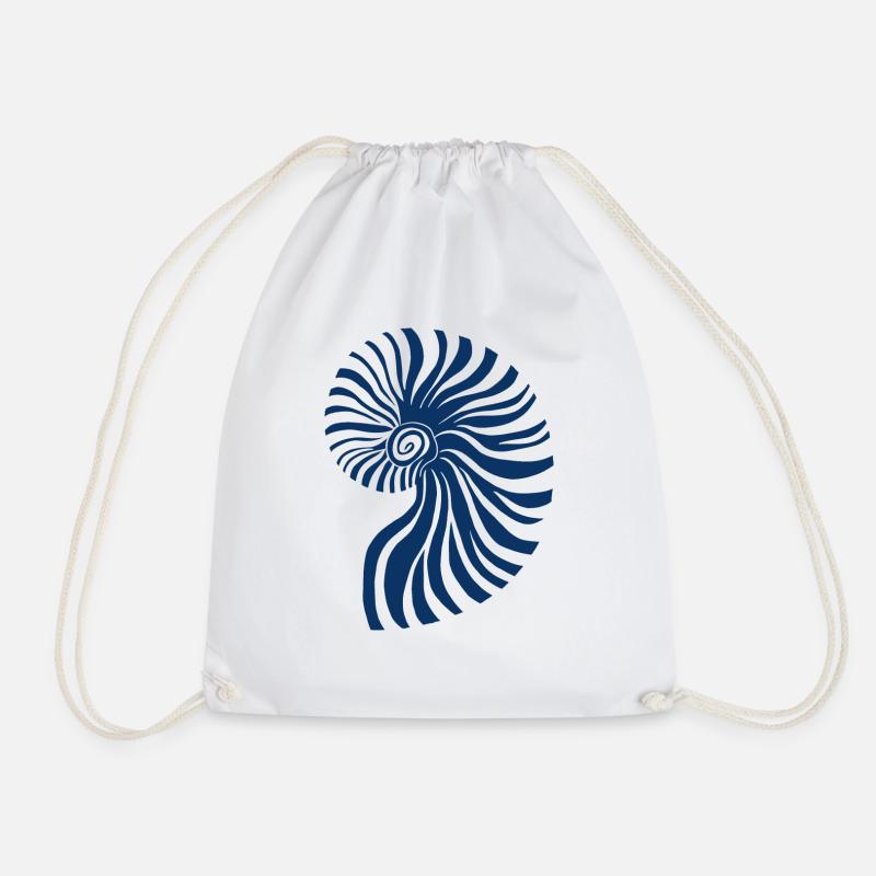 Ammonite bleu - Sac de sport léger - blanc