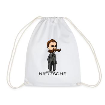 Nietzsche - Drawstring Bag - white - Front