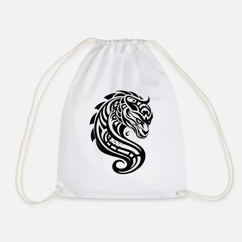 Tribal Dragon - Sac de sport léger - blanc