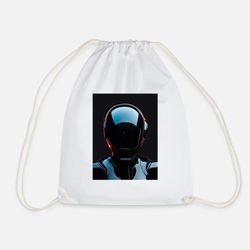 Print Robot 6 - Drawstring Bag - white