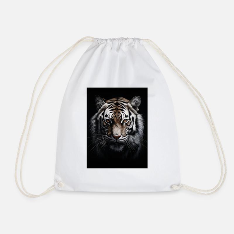 Wild Tiger 2 - Drawstring Bag - white