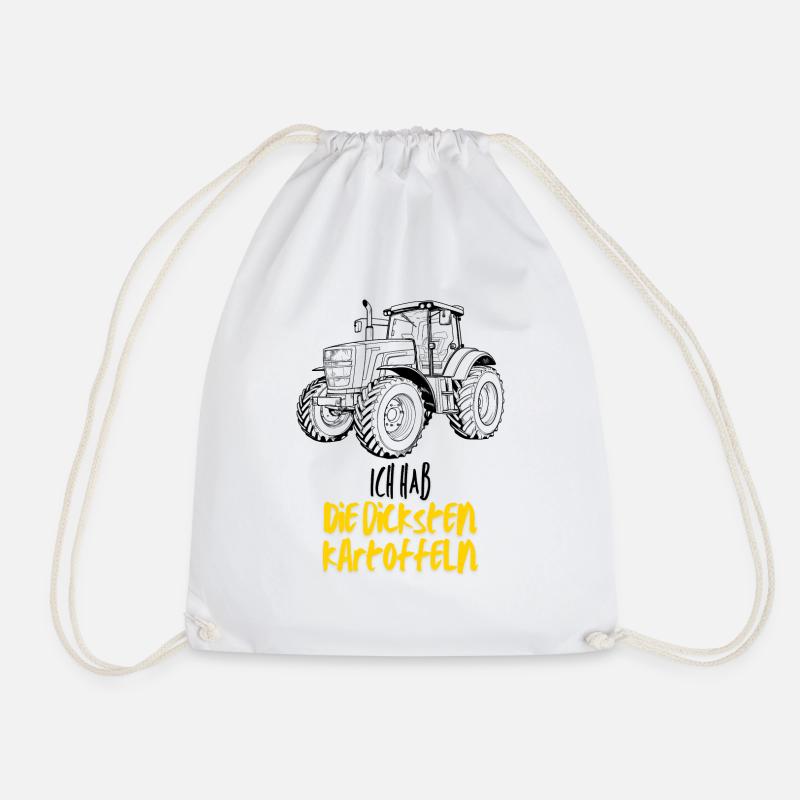 I have the thickest potatoes - Drawstring Bag - white
