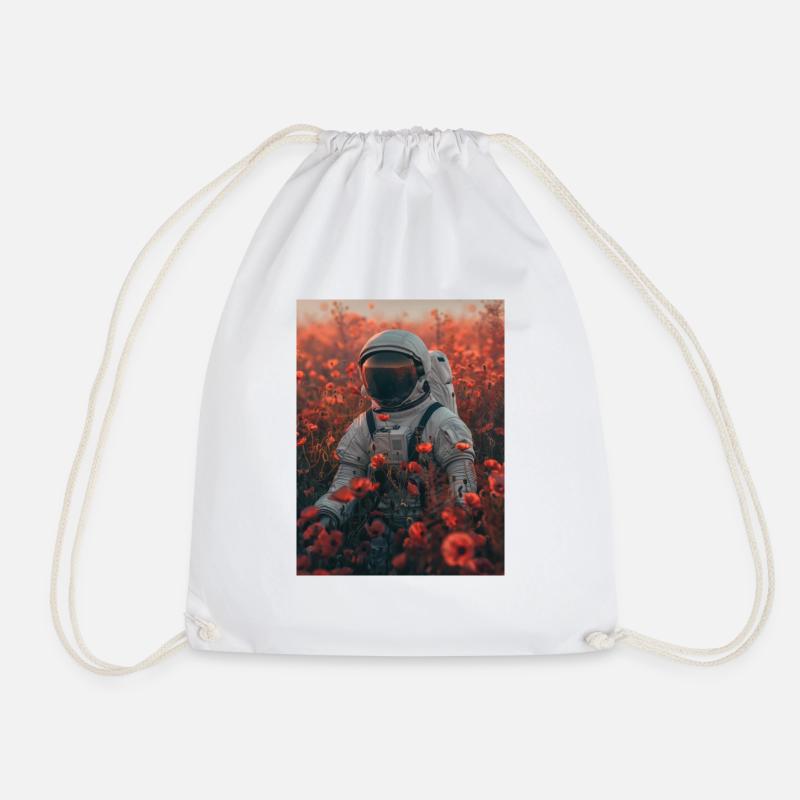 Poster Astronaut 2 - Drawstring Bag - white
