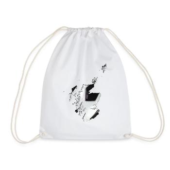 Scotland map frames real football - Drawstring Bag - white - Front