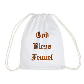 GodBlessFennel - Drawstring Bag - white - Front